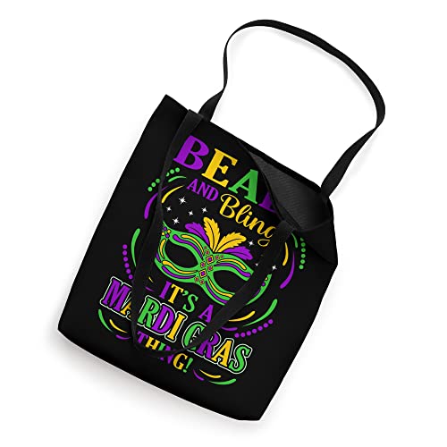 Beads And Bling It's Mardi Gras Thing Party Holiday Graphic Tote Bag