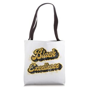 black girl pride excellence retro vintage tote bag