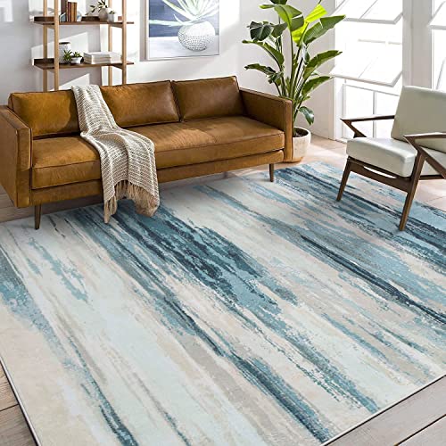 Cinknots Rugs Modern Soft Abstract Area Rugs for Living Room/Bedroom/Kitchen & Dining Room,Medium Pile Home Decor Carpet Floor Mat (Grey10, 6' 6" x 8' 2" Rectangular)