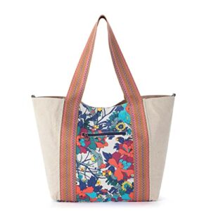 Sakroots Catalina Canvas Tote, Lake Flower Power