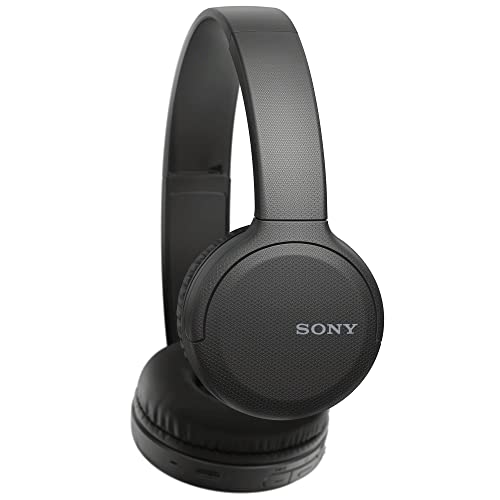 Sony WH-CH510 Wireless Bluetooth On-Ear Headphones (Black), USB-C Charging and Built-in Microphone with Knox Gear Hard-Shell Case Bundle (2 Items)