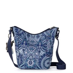 Sakroots Womens Eco-twill Sequoia Eco Twill Small Hobo, Navy Wanderlust, One Size US