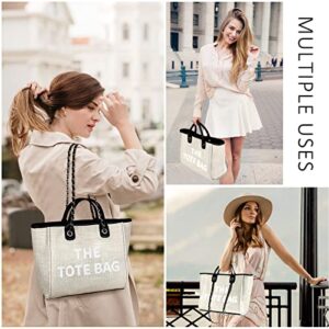 Muspower Fashion Canvas Tote Bag for Women,Ladies Designer Satchel Handbag Shoulder Bag for Work, Travel, School, Shopping