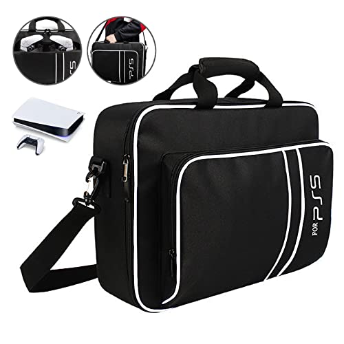 Carrying Case for PS5 CONGDAREN Travel Case for PS5 Protective Case Bag Suitable for PS5 Disc/Digital Edition Console, Controllers, Game Cards, Gaming Headset and Other Accessories