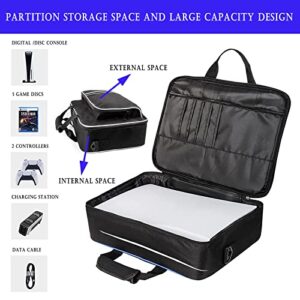 Carrying Case for PS5 CONGDAREN Travel Case for PS5 Protective Case Bag Suitable for PS5 Disc/Digital Edition Console, Controllers, Game Cards, Gaming Headset and Other Accessories