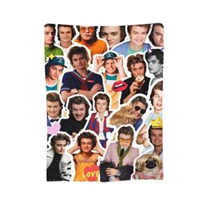 Throw Blankets Joe Keery Steve Harrington Blanket Bedding Blankets Sofa Blankets Flannel Blankets Air Conditioning Blanket Fans Gifts 60"X50"