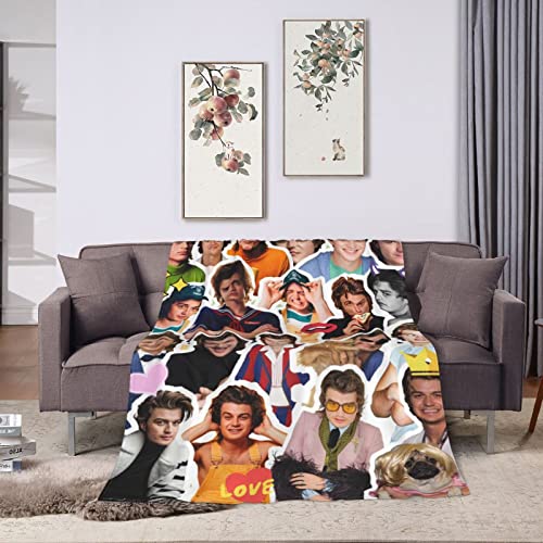 Throw Blankets Joe Keery Steve Harrington Blanket Bedding Blankets Sofa Blankets Flannel Blankets Air Conditioning Blanket Fans Gifts 60"X50"