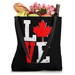 Love Maple Leaf | Canadian Flag | Canada Tote Bag