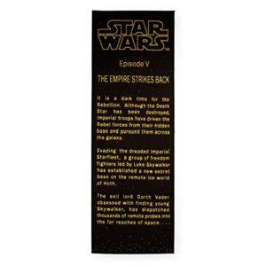 star wars: the empire strikes back title crawl printed area rug | indoor floor mat, accent rug for living room and bedroom, home decor for kids playroom | movie gifts and collectibles | 27 x 77 inches