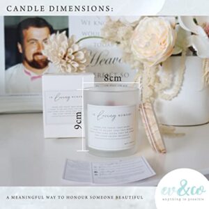ev&co Pure Soybean Wax Scented Memorial Candle. in Loving Memory in Remembrance of Your Loved One. Sympathy
