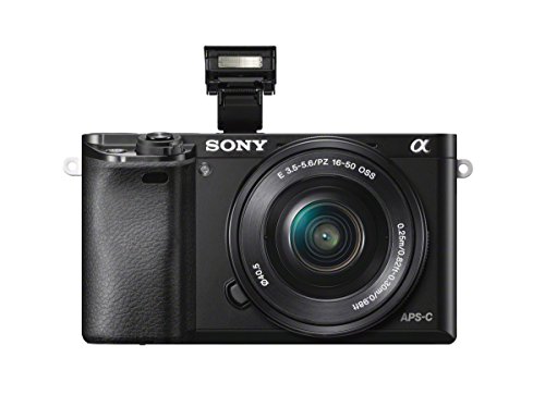 Sony Alpha a6000 Mirrorless Digitial Camera 24.3MP SLR Camera with 3.0-Inch LCD (Black) w/ 16-50mm Power Zoom Lens (Renewed)