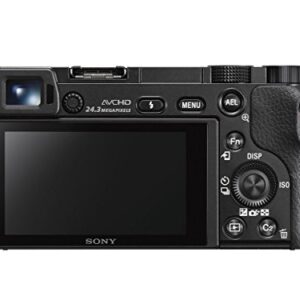 Sony Alpha a6000 Mirrorless Digitial Camera 24.3MP SLR Camera with 3.0-Inch LCD (Black) w/ 16-50mm Power Zoom Lens (Renewed)