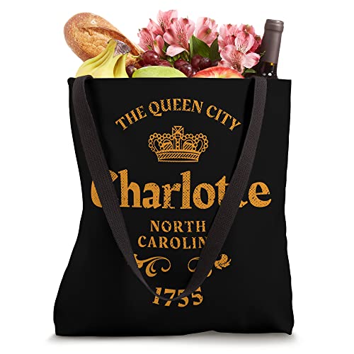 Charlotte, NC The Queen City 1755 Vintage Retro Tote Bag