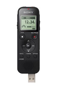 sony icd-px470 stereo digital voice recorder with built-in usb voice recorder, black