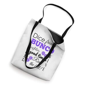 Bunco Dice Good Times Word Cloud Prize Tote Bag