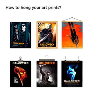 DIANYING Horror Movie Poster - Set of 6 Canvas Halloween Poster Scream Poster for Bedroom Living Room Dorm 8X10'' Unframed Halloween Kills Poster Pack Gift for Fans of Michael, 8 x 10 Inch