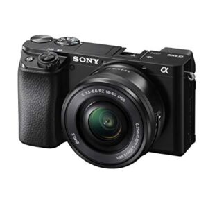 Sony Alpha A6100 Mirrorless Camera with 16-50mm Zoom Lens, Black (ILCE6100L/B)