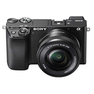 Sony Alpha A6100 Mirrorless Camera with 16-50mm Zoom Lens, Black (ILCE6100L/B)