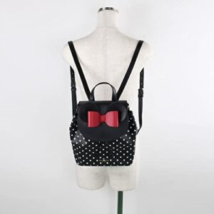 Kate Spade New York x Disney Minnie Mouse Black Polka Dot Leather Backpack
