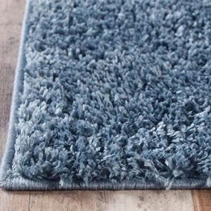 SUPERIOR Indoor Large Shag Area Rug with Cotton Backing, Ultra Plush and Soft, Fuzzy Rugs for Living Room, Bedroom, Office, Playroom, Kids, Home Floor Decor, Berlin Collection, 8' X 10', Blue