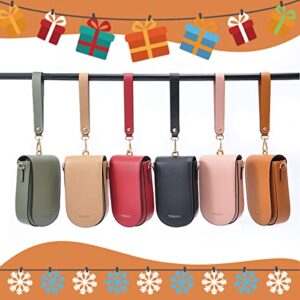 Sunwel Fashion Crossbody Phone Pouch Detachable Wristlet 8 Card Slots Mini Shoulder Bag Purse for Women Girls(Solid Black)