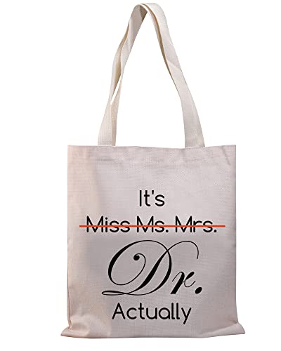 BDPWSS PHD Graduation Gift PHD Candidate Survivor Gift Doctorate Degree Gift It's Miss Mrs Ms Dr Actually Tote Bag (It Dr actually TG)