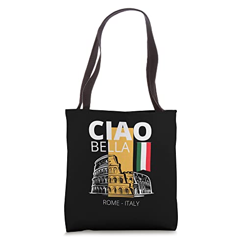 Ciao Bella Italy Rome Colosseum Italian Vintage Souvenir Tote Bag