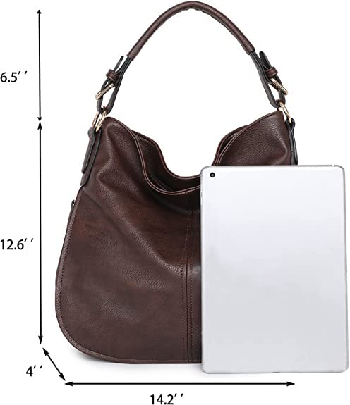 Montana West Wrangler Purses and Handbags for Women Hobo Bags Vegan Leather Crossbody Shoulder Bags Women Tote Bags WG16-1022CF Coffee