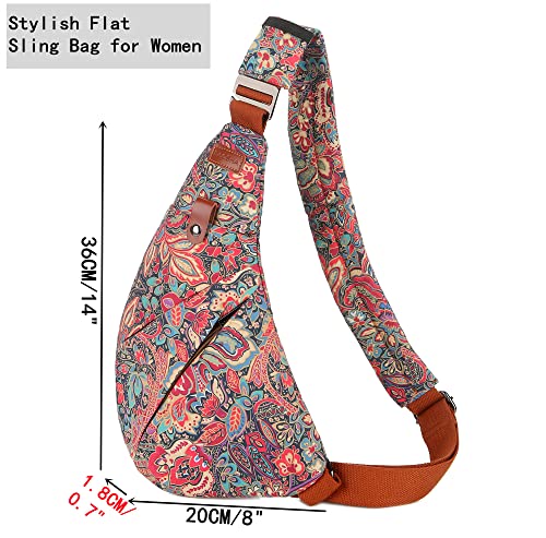 Pretty Small flat Sling Bag for Women Crossbody Bag Chest Shoulder Anti Theft Travel purse Bag XB-15 (HS)