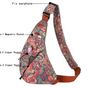 Pretty Small flat Sling Bag for Women Crossbody Bag Chest Shoulder Anti Theft Travel purse Bag XB-15 (HS)