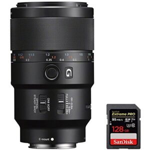 sony (sel90m28g) fe 90mm f2.8 macro g oss full-frame e-mount macro lens with sandisk extreme pro sdxc 128gb uhs-1 memory card
