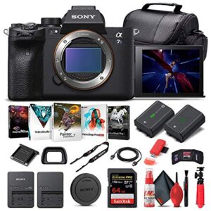sony alpha a7s iii mirrorless digital camera (body only) (ilce7sm3/b) + 64gb memory card + np-fz100 battery + corel photo software + case + external charger + card reader + hdmi cable + more (renewed)
