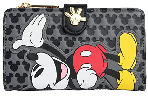 Loungefly Disney Mickey Mouse Faux Leather Wallet Snap Flap Clutch