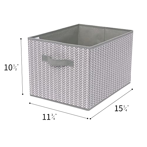 GRANNY SAYS Bundle of 3-Pack Storage Bins for Closet & 3-Pack Rectangle Lidless Storage Bins