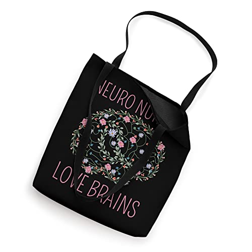 Neuro Nurses Love Brains Neurology Brain of Flowers Tote Bag