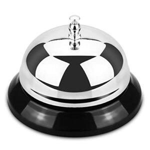 emdmak call bell, service bell for the porter kitchen restaurant bar classic concierge hotel (3.35 inch diameter) (silver)