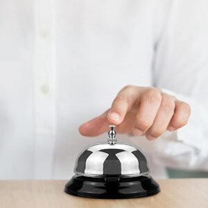 EMDMAK Call Bell, Service Bell for The Porter Kitchen Restaurant Bar Classic Concierge Hotel (3.35 Inch Diameter) (Silver)