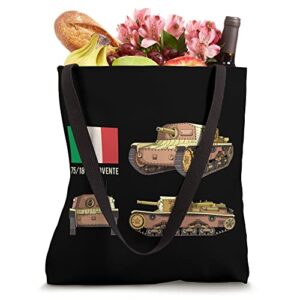 Semovente da 75/18 Italian WW2 Tank SPG Italy Flag Tote Bag