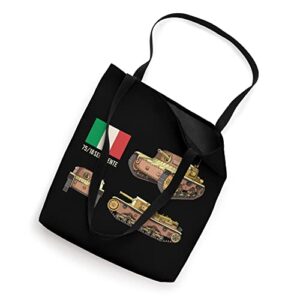 Semovente da 75/18 Italian WW2 Tank SPG Italy Flag Tote Bag