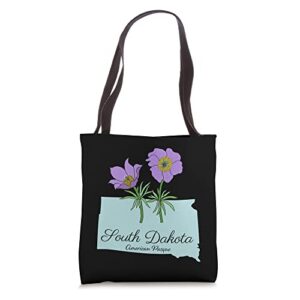 south dakota american pasque flower tote bag