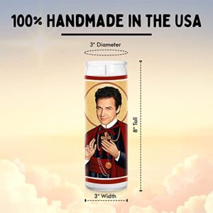 Norm Celebrity Prayer Candle - Comedian Funny Saint Candle - 8 inch Glass Prayer Pop Culture Votive - 100% Handmade in USA - Funny Celeb Novelty Actor TV Show Movie Gift