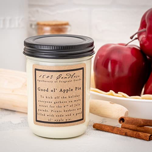 1803 Candles - 14 oz. Jar Soy Candles - (Good Ol' Apple Pie)