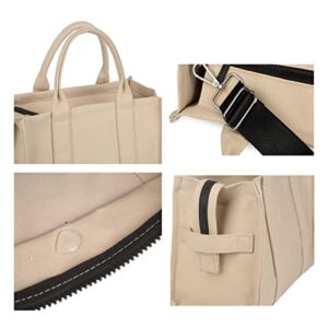 Large Canvas Tote Bag Simple one-Shoulder Shopping Bag Lady Letter Printing Commuter Fashion Messenger Handbag(Black)…
