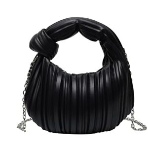 elda knotted clutch crossbody purse for women cloud handbag fashion dumpling bag ruched pouch bag