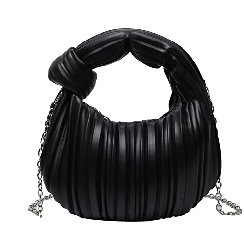 ELDA Knotted Clutch Crossbody Purse for Women Cloud Handbag Fashion Dumpling Bag Ruched Pouch Bag