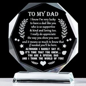 ywhl to my dad gifts from daughter son, birthday gifts for dad who wants nothing, father’s day gifts, laser engraving glass keepsake, meaningful present for father on thanksgiving christmas