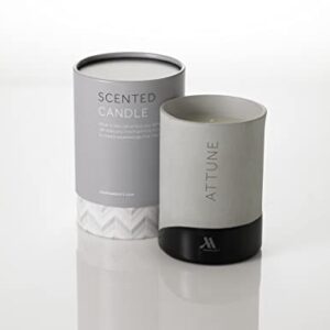 Marriott Attune Candle - Notes of Fuji Apple, Rose, and Cassis - Hand-Poured Soy Wax Blend in Gray Porcelain Jar