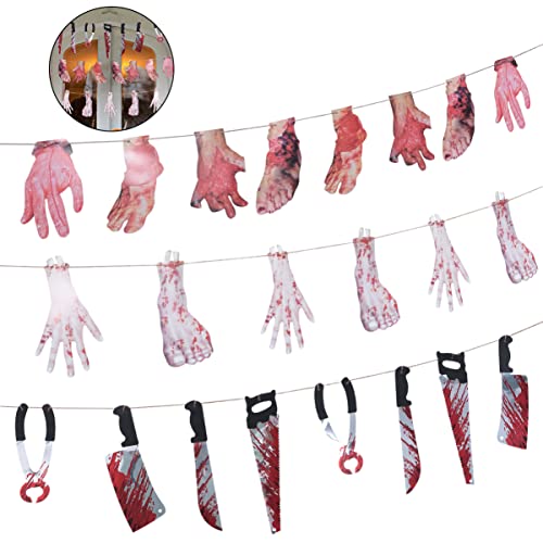 Toyvian 6 Sets Halloween Halloween body parts props scary halloween decorations Severed Feet decor Decorations Broken Body
