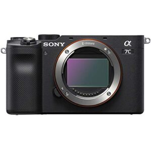 Sony a7C Mirrorless Full Frame Camera Alpha 7C Body with 28-60mm F4-5.6 Lens Kit Black ILCE7CL/B Bundle with Deco Gear Case + Extra Battery + Flash + Filters + Macro & Telephoto Lenses + Accessories