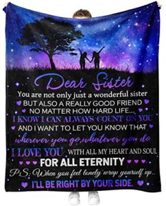 euyyhai sisters gifts from sister throw blanket birthday gifts for sister cozy blankets sister sister in law gifts ideas warm lightweight blanket for bedding sofa